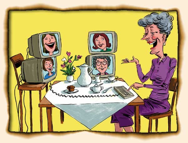 Общение в интернете карикатура
