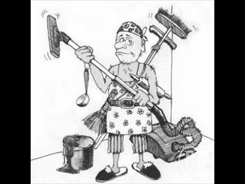 Карикатура уборка помещения