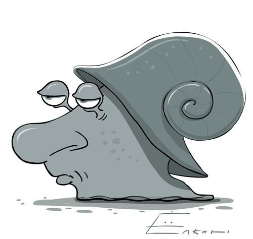 Улитка карикатура