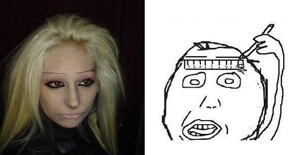 Девочка с бровями Мем