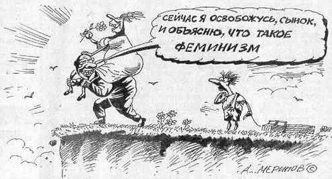Феминистки карикатура