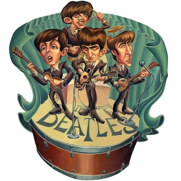 Caricature Beatles