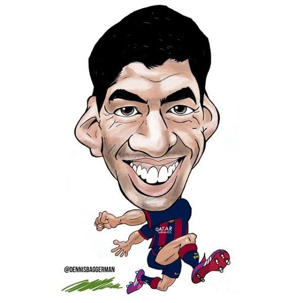 Луис Суарес карикатуры