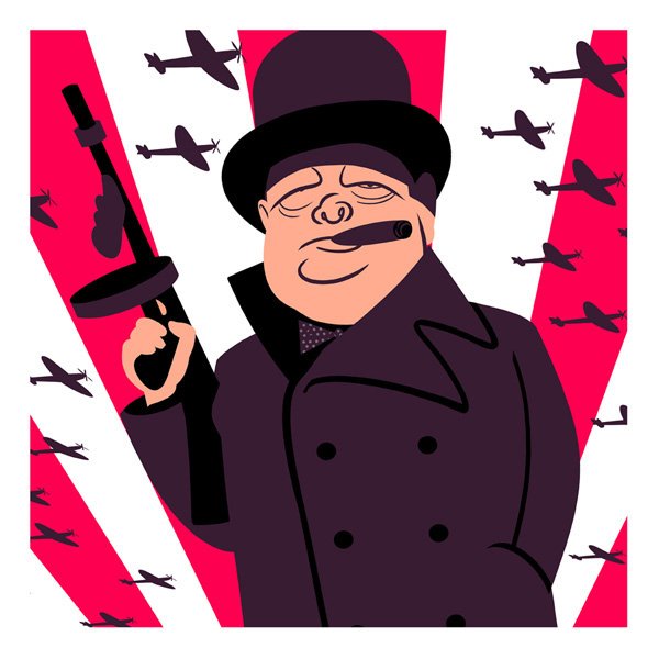 Уинстон Черчилль карикатура