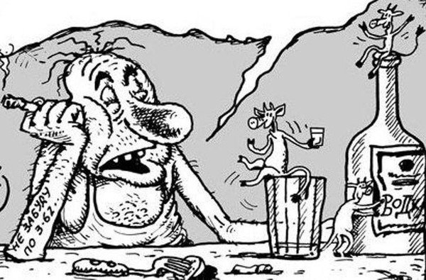 Белая горячка карикатура