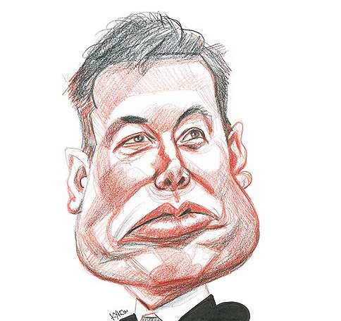 Шарж на Илона маска