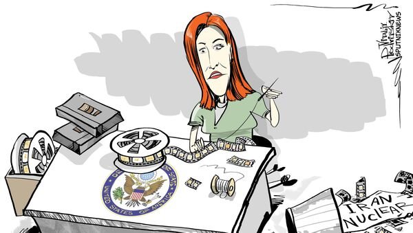 Песков и Псаки карикатура