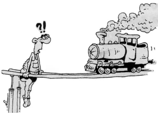Паровоз карикатура