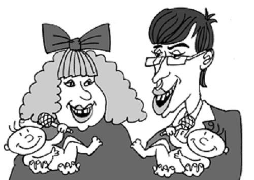 Пугачева и Галкин карикатура