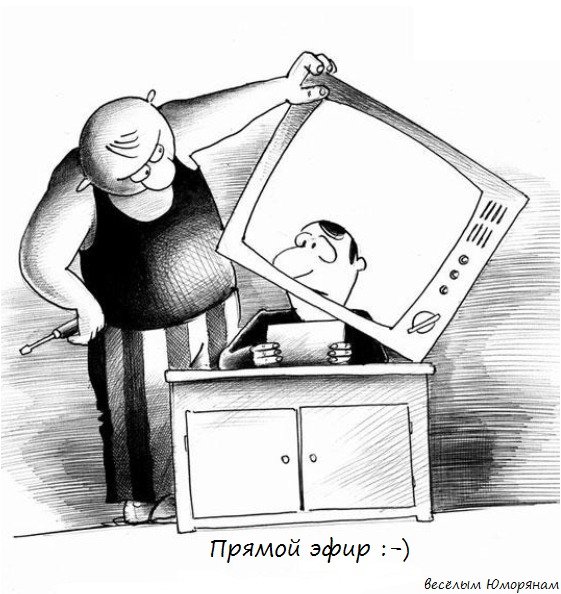 В телевизоре шарж