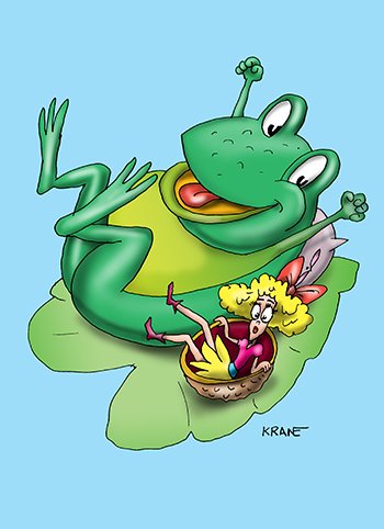 Карикатура на дюймовочку