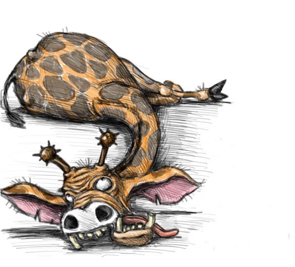 Карикатура про жирафа