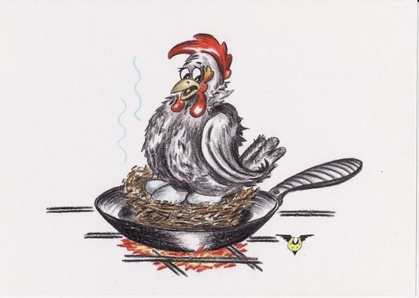 Курица карикатура