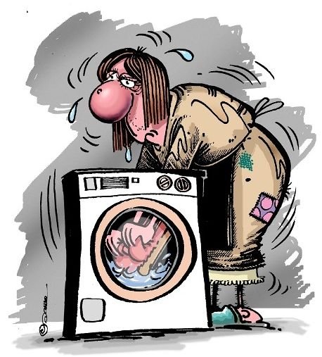 Стиральная машинка карикатура