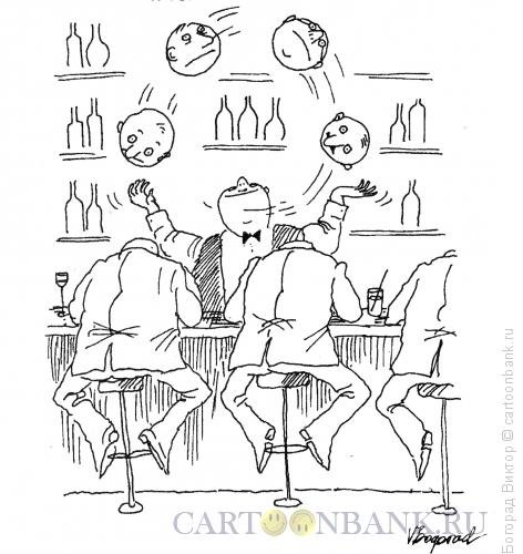 Бармен карикатура
