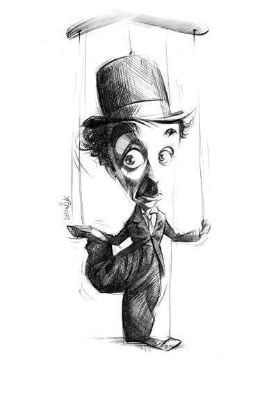 Чарли Чаплин рисунок