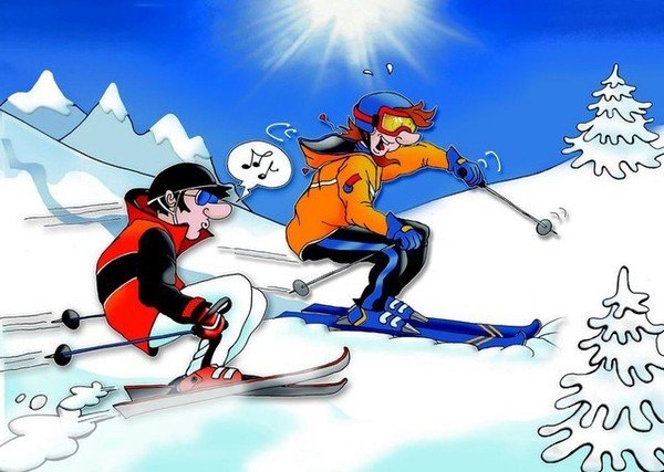 Приколы про горнолыжников