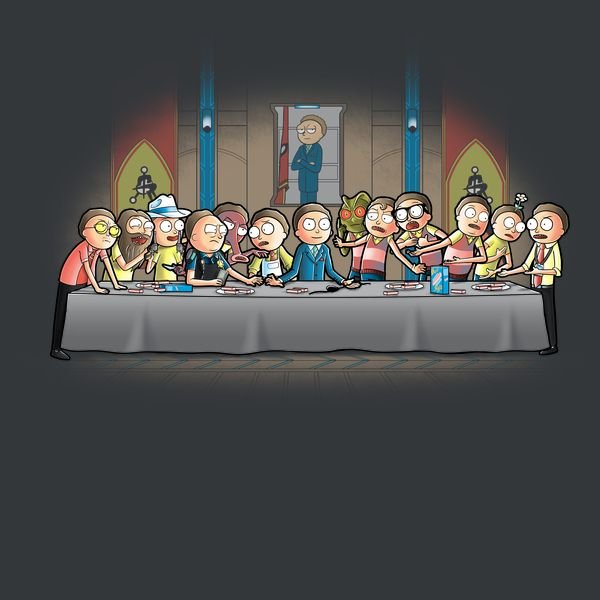 Тайная вечеря картина с Риком и Морти