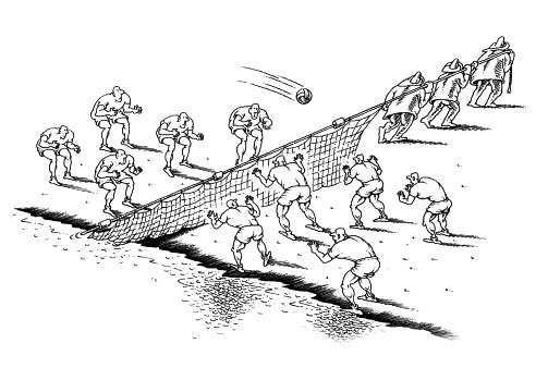 Волейболист карикатура