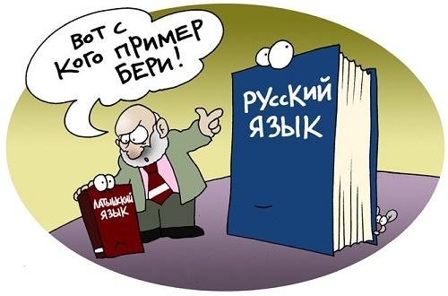 Русский язык карикатура