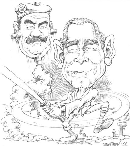 Аятолла Хомейни и Саддам Хуссейн