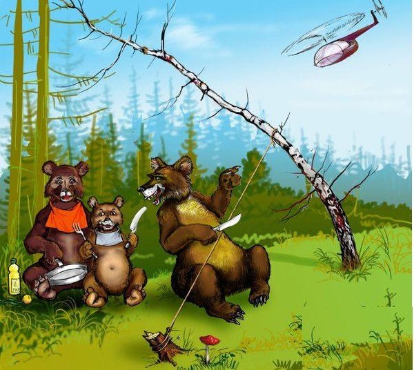 Смешной медведь карикатура