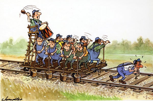 Железнодорожник карикатура