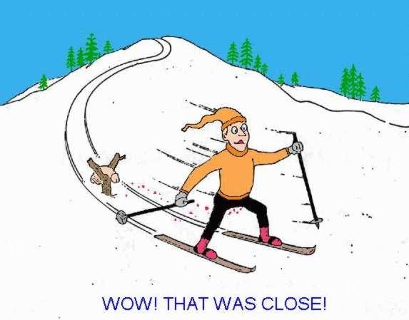 Горнолыжник карикатура