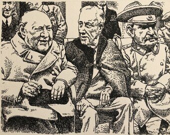 Черчилль Рузвельт Сталин Гитлер арт