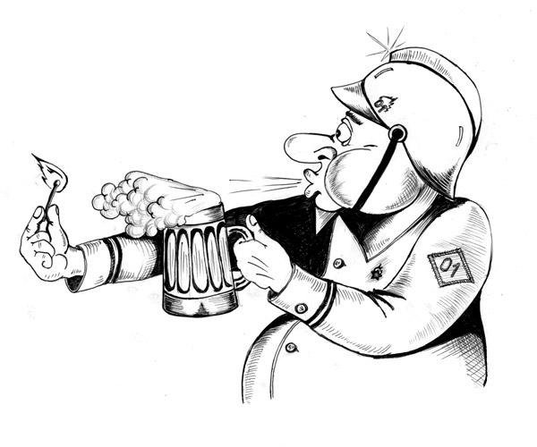 Пожарник карикатура