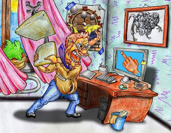 Карикатура на пятерку