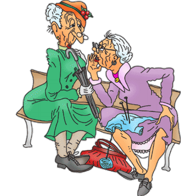 Карикатура бабки Сплетницы