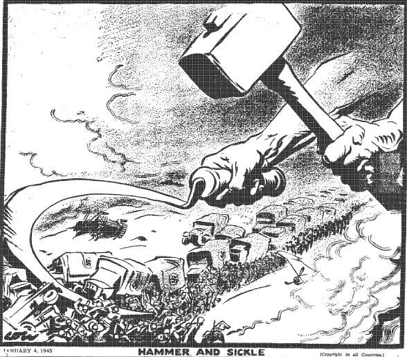 Карикатура Сталинградская битва