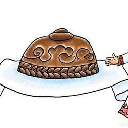 Рисунок тертого Калача