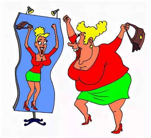 Карикатуры на худых женщин