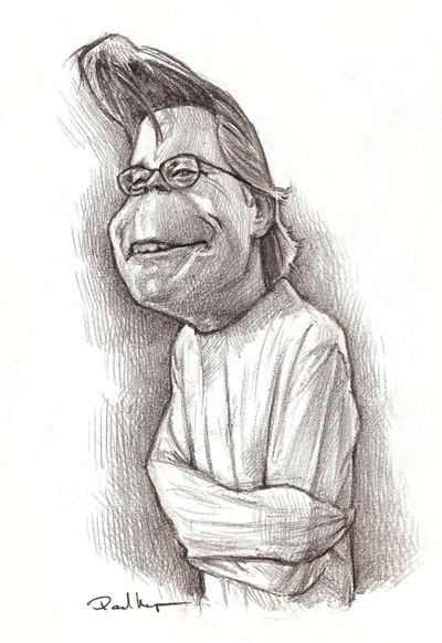 Стивен Кинг шарж