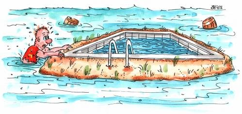 Посещение бассейна рисунок