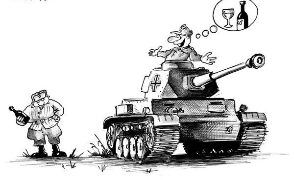 Карикатура танка