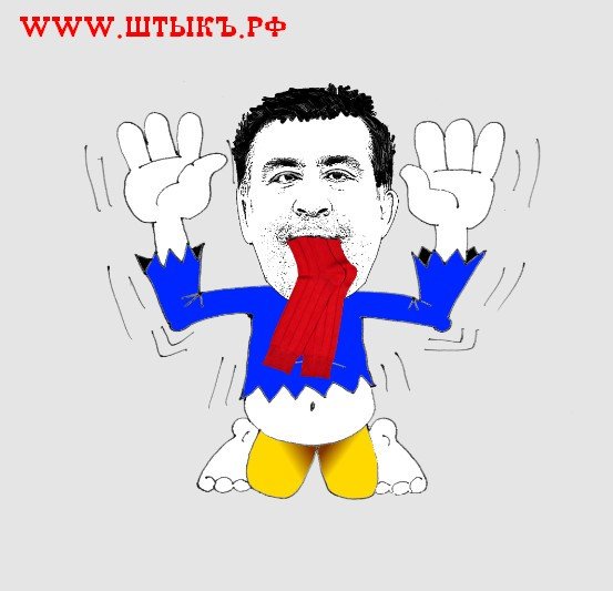 Саакашвили галстук карикатура