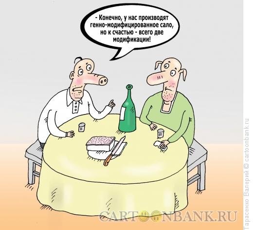 Карикатура очень дорогое сало