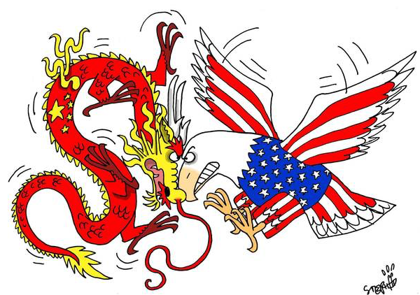 Китайский дракон и американский Орел