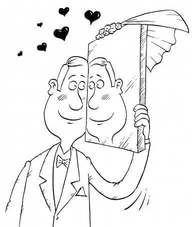 Нарцисс карикатура