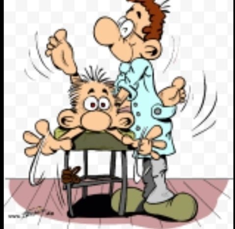 Смешная иллюстрация массаж