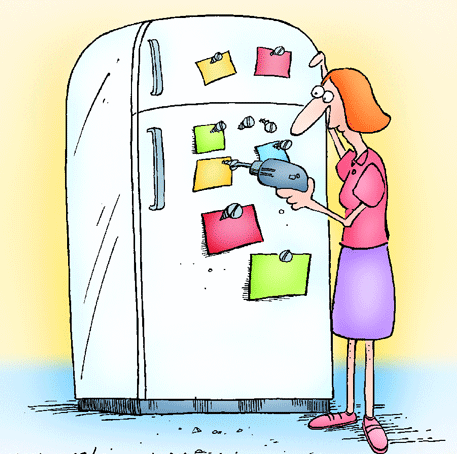 Холодильник карикатура