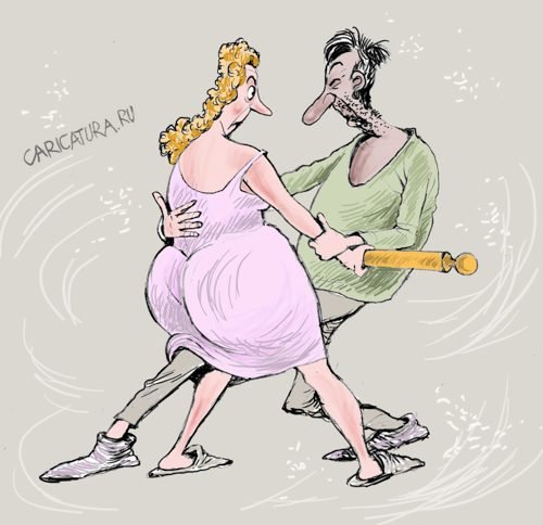 Танцы карикатура