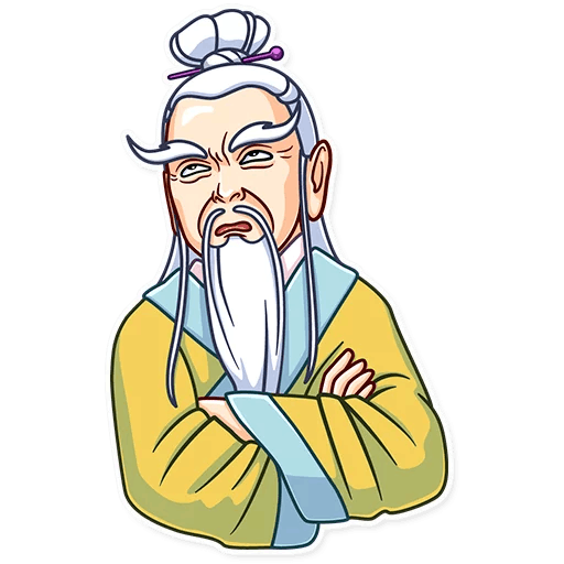 Конфуций стикер