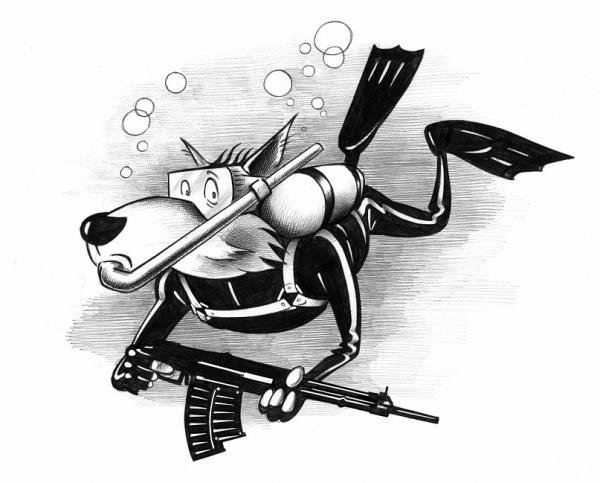 Дайвинг карикатуры