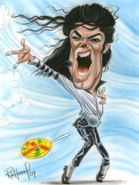 Майкл Джексон шарж