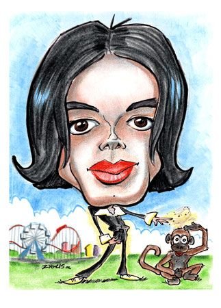 Майкл Джексон шарж