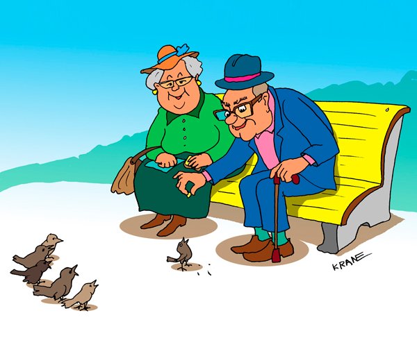 Бабушка и дедушка на скмей